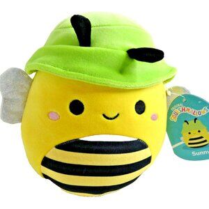 Squishmallows Sunny the Bee Yellow Bucket Hat 8 Inch Soft Kelly Toys Plush NWT